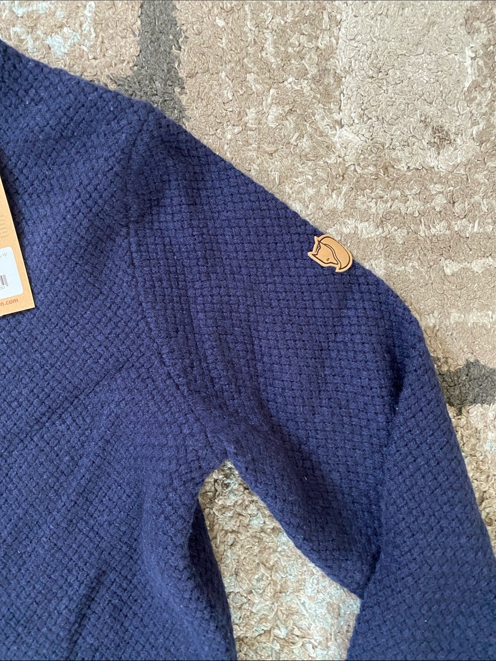Fjallraven Ovik Structure 100% wool log sleeve sweater women’s size L - Picture 9 of 12